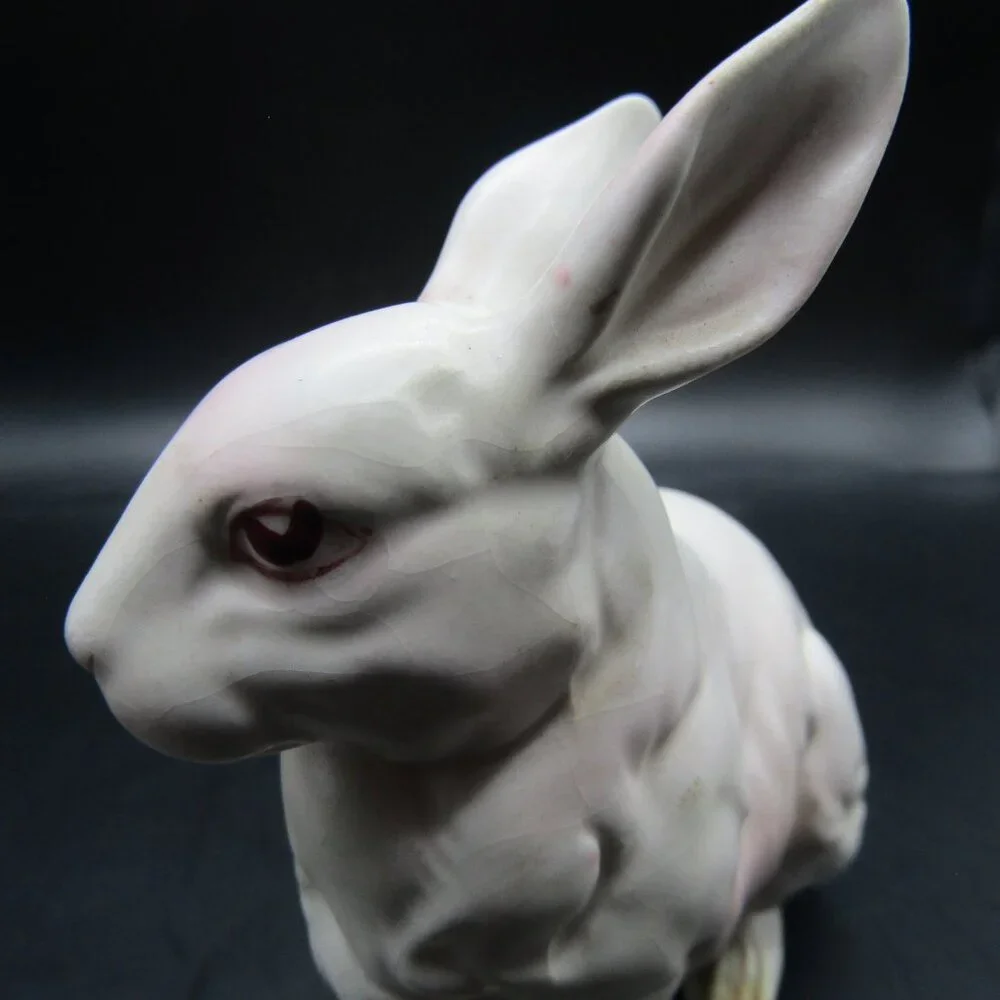 Lefton White Porcelain Rabbit Figurine - Picture 8 of 13